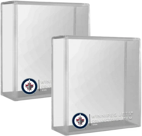 Winnipeg Jets NHL Collector's Display Cases for Single Puck (2-Pack) Cover