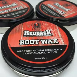 REDBACK BOOT WAX weatherproofing treatment for leather footwear with beeswax 80g - Picture 1 of 1