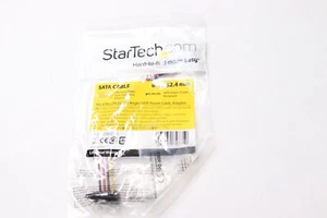 StarTech Molex LP4 To Left Angle Sata Power Cable Adapter 6" - Picture 1 of 1