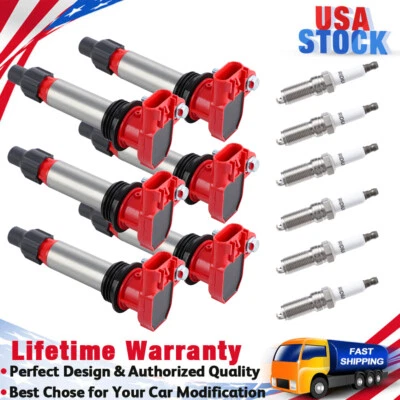 6 Set Spark Plug & Ignition Coil For Cadillac SRX CTS Chevrolet Camaro UF569 - Image 1 of 4