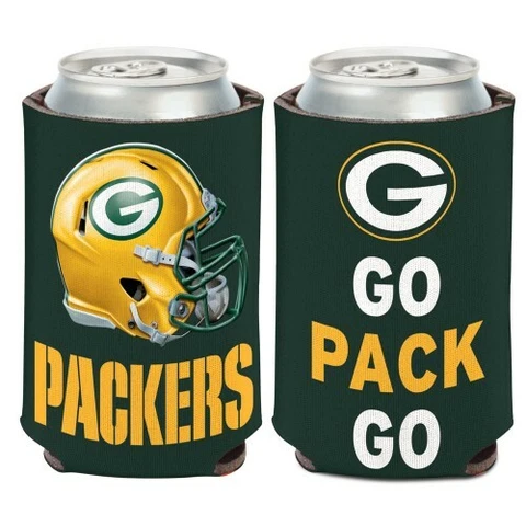 GREEN BAY PACKERS DOUBLE SIDED CAN BOTTLE COOZIE COOLER NFL LICENSED Cover