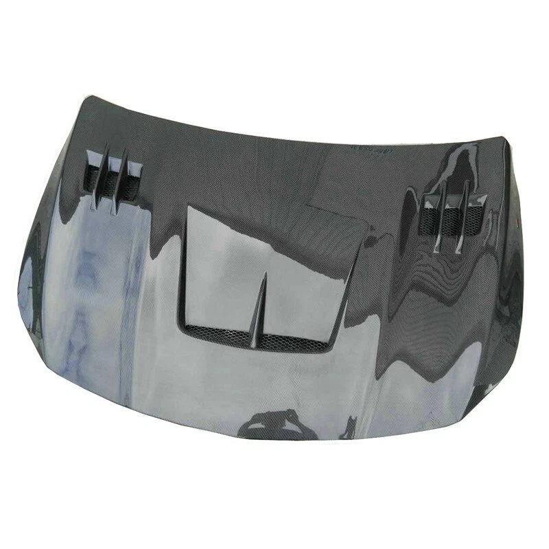 Capó delantero de fibra de carbono real para Mercedes-Benz CLA W117 2013-2019 capó ventilado Foto 1 de 4