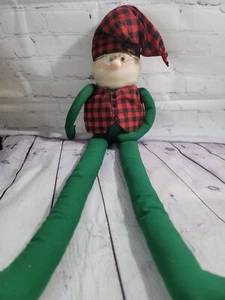 Hallmark Christmas Santa Long Legs Plush Mantel Sitter - Picture 1 of 4