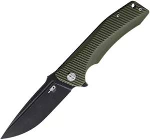 Bestech Knives Mako Linerlock Green G10 Folding K110 Steel Pocket Knife G27D - Picture 1 of 1
