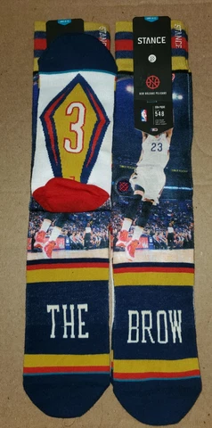STANCE ANTHONY DAVIS "THE BROW" 548 NEW ORLEANS PELICANS  SOCKS L 9-12 NWT BLK Cover