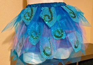 Butterfly Layered Petticoat Tutu Skirt - PEACOCK COLORS - Blue Turquoise NEW! - Picture 1 of 3