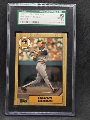 1987 Topps Tiffany #320 Barry Bonds RC ICONIC Rookie Card Graded SGC 8.5 NM-MT+ - Image 1 of 2
