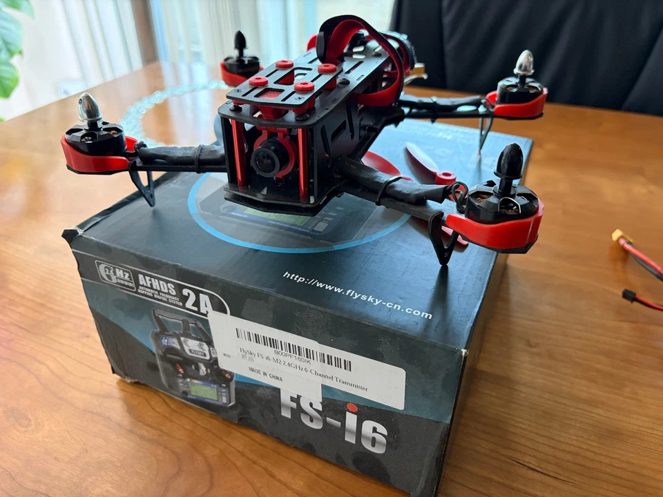 Eachine Racer 250 Racing Quadcopter FPV Drone, Controller, and Charger - Image 1 of 2