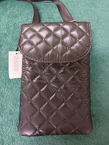 Chicos Pewter gesteppte Umhängetasche Reißverschlusstasche & Druckknopf NEU mit Etikett leicht - Bild 1 von 11