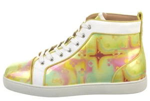$1,195 CHRISTIAN LOUBOUTIN Acid Psychic Patent Leather Hi-Top (43.5 EU; 10.5 US) - Picture 1 of 14
