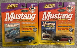 Lot 2 Johnny Lightning Ford Mustang Illustrated 1969 Mach 1 - 1994 Mustang Coupe - Bild 1 von 5