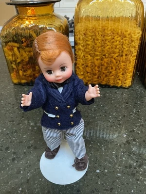 "Traje de niño Madame Alexander Restrung azul con zapatos marrones 8""" Foto 1 de 4