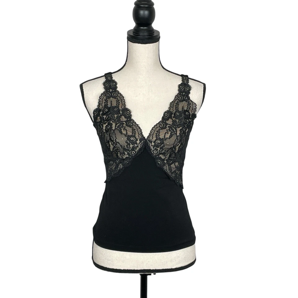 Vintage Y2K Express Lace Babydoll Sleeveless Top Women S Whimsigoth Fairy Grunge - Image 1 of 4