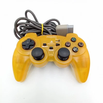 Hori Analog Sindou Pad Controller Orange for Sony PlayStation 1 Japan Tested - Image 1 of 4