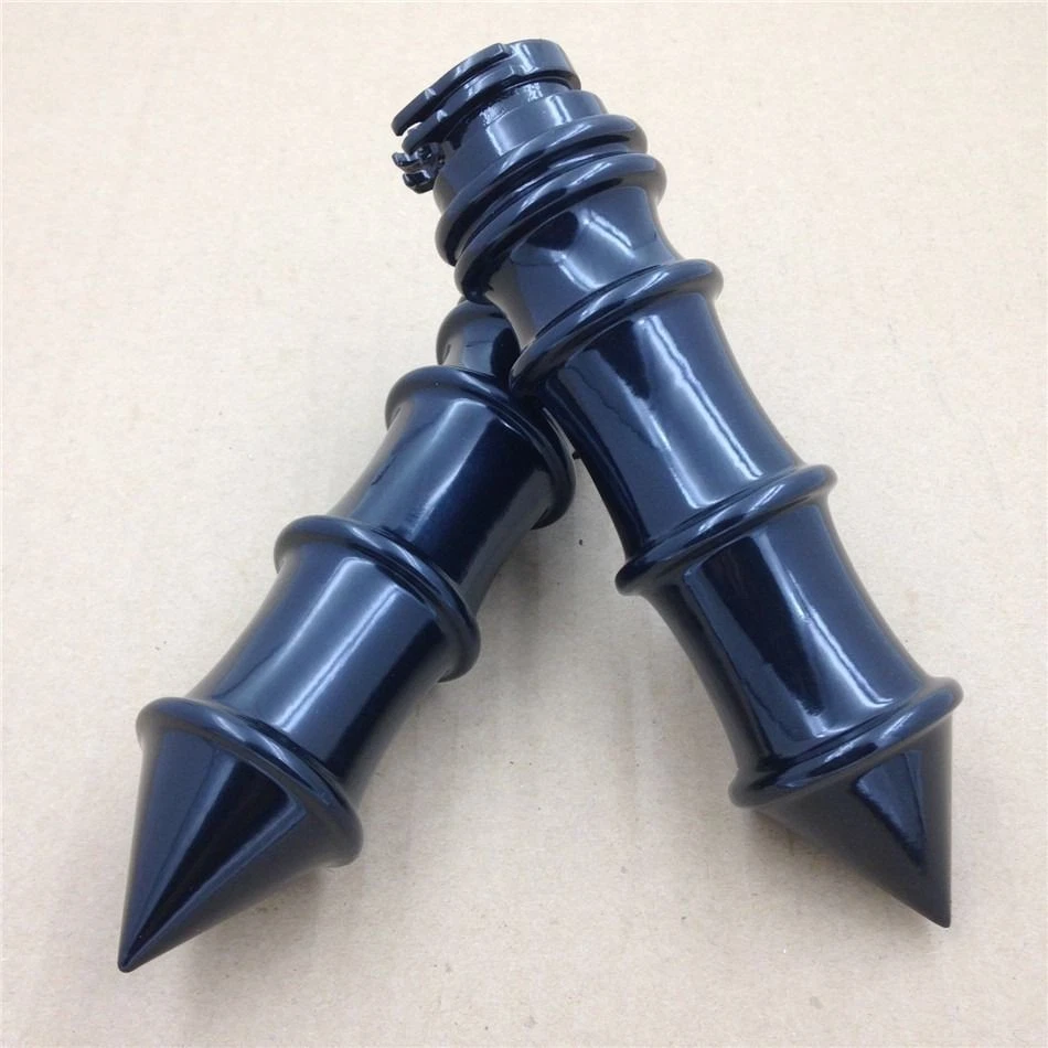 Motorcycle 22mm Black Handlebar Grip Spike For Kawasaki Ninja ZX-10 ZX-12 ZX-14 - Image 1 of 4