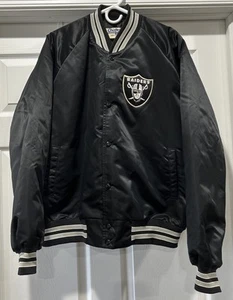 Vintage Chalk Line Los Angeles Oakland Raiders Satin Jacke Herren XL Bomber Style - Bild 1 von 8