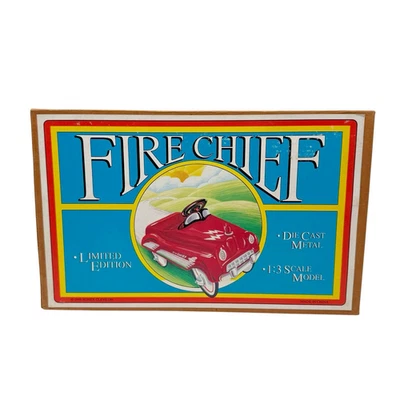 Xonex Fire Chief Limited Edition 1:3 Die-Cast Pedal Car Model w/ Box & COA 1993 - Image 1 of 4