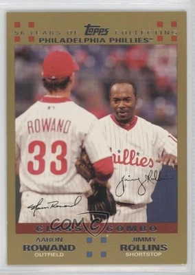 2007 Topps Classic Combo Gold /2007 Aaron Rowand Jimmy Rollins #658 - Image 1 of 2