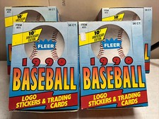 (4)- 1990 Fleer Baseball 10th Anniversary Wax Box Poss. Sosa / Walker Rookie
