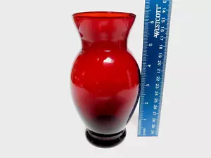 Vase Anchor Hocking Vintage rubinrot 6,25" keine Risse oder Chips Ex. Vintage Cond. - Bild 1 von 4