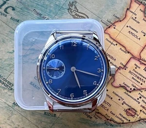 Pilot Mechanical 42mm Hand Winding Men’s Watch Sapphire Glass Blue Dial - Picture 1 of 3