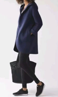 Chaqueta Lululemon City Bound Wrap Indigo Reversible Abrigo con capucha S ajustable  Foto 1 de 4