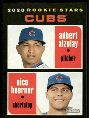 2020 Topps Heritage #121 Cubs 2020 Rookie Stars (Adbert Alzolay / Nico Hoerner) - Image 1 of 2