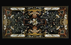 84" x 42" Marble Table Top Pietra Dura Handcrafted Inlay Work Home Decor - Picture 1 of 4