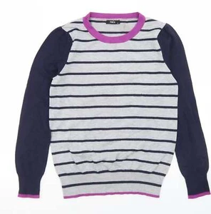 M&Co Womens Grey Crew Neck Acrylic Blend Jumper Size 12 - Picture 1 of 12