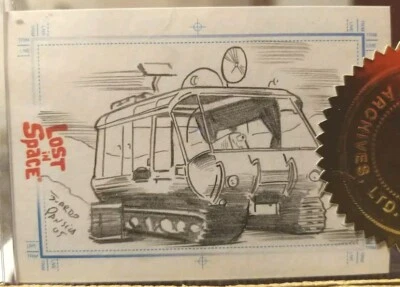 Complete Lost In Space Case Sketch Card - The Chariot by Eduardo Pansica NM 2005 - Image 1 of 2