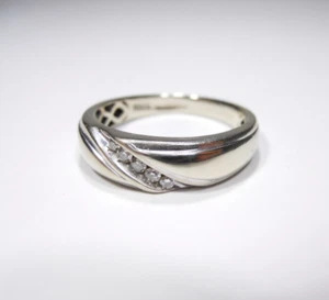 10K MASSIVER WEISSGOLD AUSGEFALLENER ELEGANTER DIAMANT STEINE PAVE RING GRÖSSE 10. - Bild 1 von 22