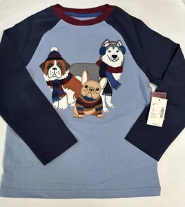 Gymboree Boys Size 6 Playful Pups Winter Long Sleeve Tee Shirt NWT - Picture 1 of 2