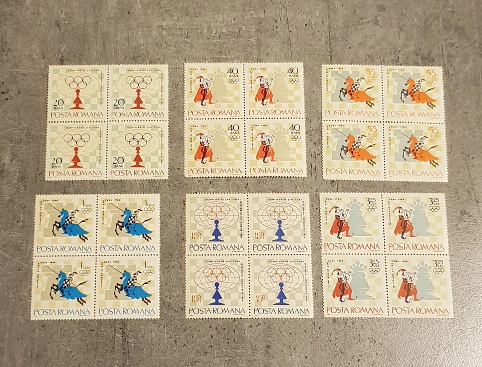 ROMANIA OLYMPIAD CHESS IN BLOCKS OF FOUR MNH - Image 1 of 1