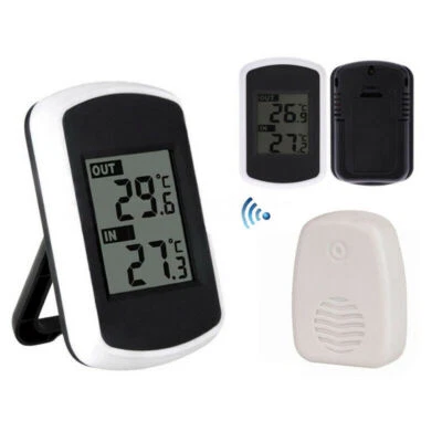 433MHz Digital Wireless Indoor Outdoor LCD Thermometer Ambient Temperature Meter - Image 1 of 4
