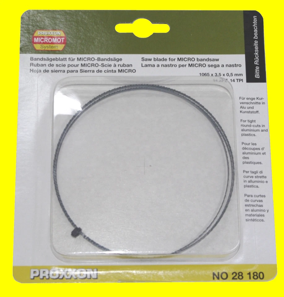 PROXXON 28180 Bandsägeblatt extra schmal 14 Zähne Bandsäge MBS240/E 27172 NEU - Bild 1 von 3