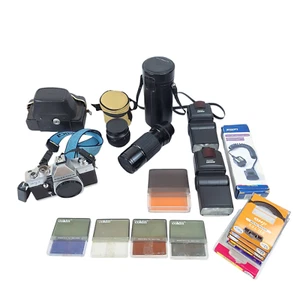 Vintage Praktica MTL 3 Film Camera Bundle With Case Lenses Flash & Filters - Picture 1 of 23