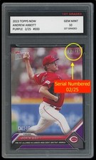 ANDREW ABBOTT 2023 TOPPS NOW PURPLE 1ST GRADED 10 MLB ROOKIE CARD RC REDS /25