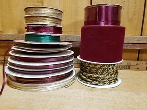 14 Rolls of Crafting Ribbon Trim Line Offray Europa Wired Cord Gold Metallic - Picture 1 of 12