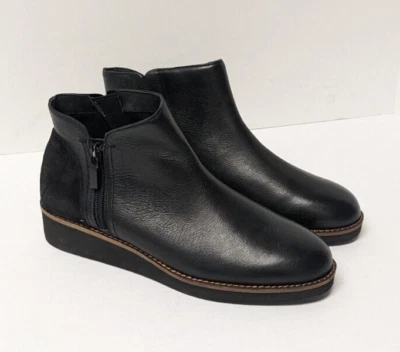 Botines SoftWalk Wesley, cuero negro, para mujer 7 M Foto 1 de 4