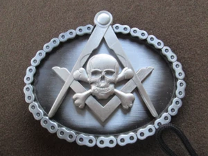 freemason hiram abiff  masonic biker buckle - Picture 1 of 3