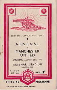 Arsenal v Manchester United 28/8/1948 - Picture 1 of 1