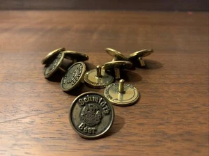 Vintage Set of 10 Schmidt’s Beer Metal Golf Ball Markers Pegged Action Line USA - Picture 1 of 2