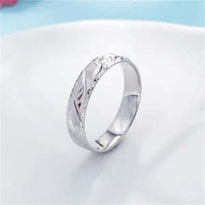 Pure Platinum 950 PT950 3.9mm Wide Men Women Band Rings US Size 5/9 3.73-5.2g - Picture 1 of 4