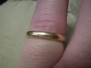 18K Yellow Gold Ladies or Men's Band Ring       3.2 grams - Foto 1 di 5