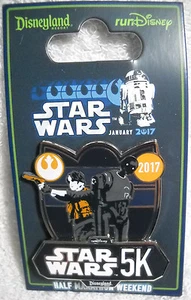 Prendedor de evento runDisney 2017 Star Wars Medio Maratón Fin de semana El lado de la luz 5K *  - Imagen 1 de 2