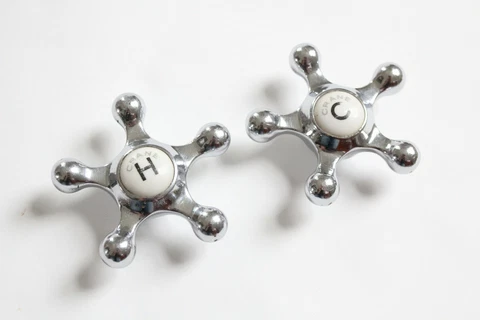 antique five point star faucet handles | crane deco bath vtg victorian shower Cover