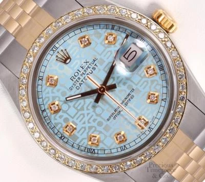 Rolex Datejust 36mm Two Tone 18k Diamond Bezel-Ice Blue Jubilee Diamond Dial-BOX - Image 1 of 4
