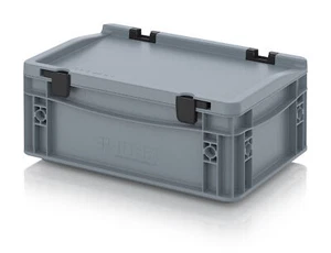 Eurobehälter mit Deckel 30x20x13,5cm Lagerbox Transportbox Stapelbehälter - Bild 1 von 1