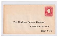 US Envelope #U385 No. 4 1/2 "The Hopkins Process Company, 1 Madison Ave" NY 1903