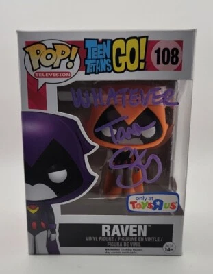 Funko POP! DC Teen Titans Go! Autógrafo Raven (Orange) #108 Tara Strong! JSA!!  - Imagem 1 de 4